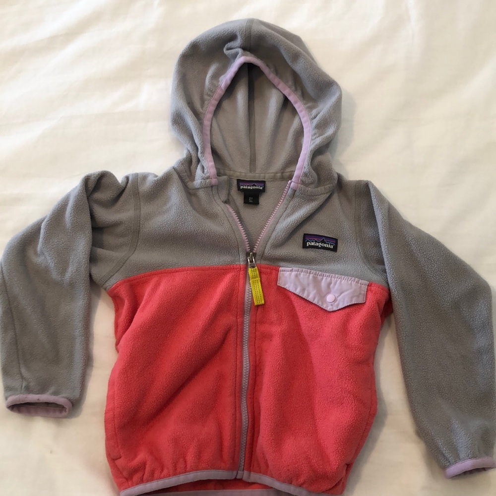 Patagonia zip up fleece with hood